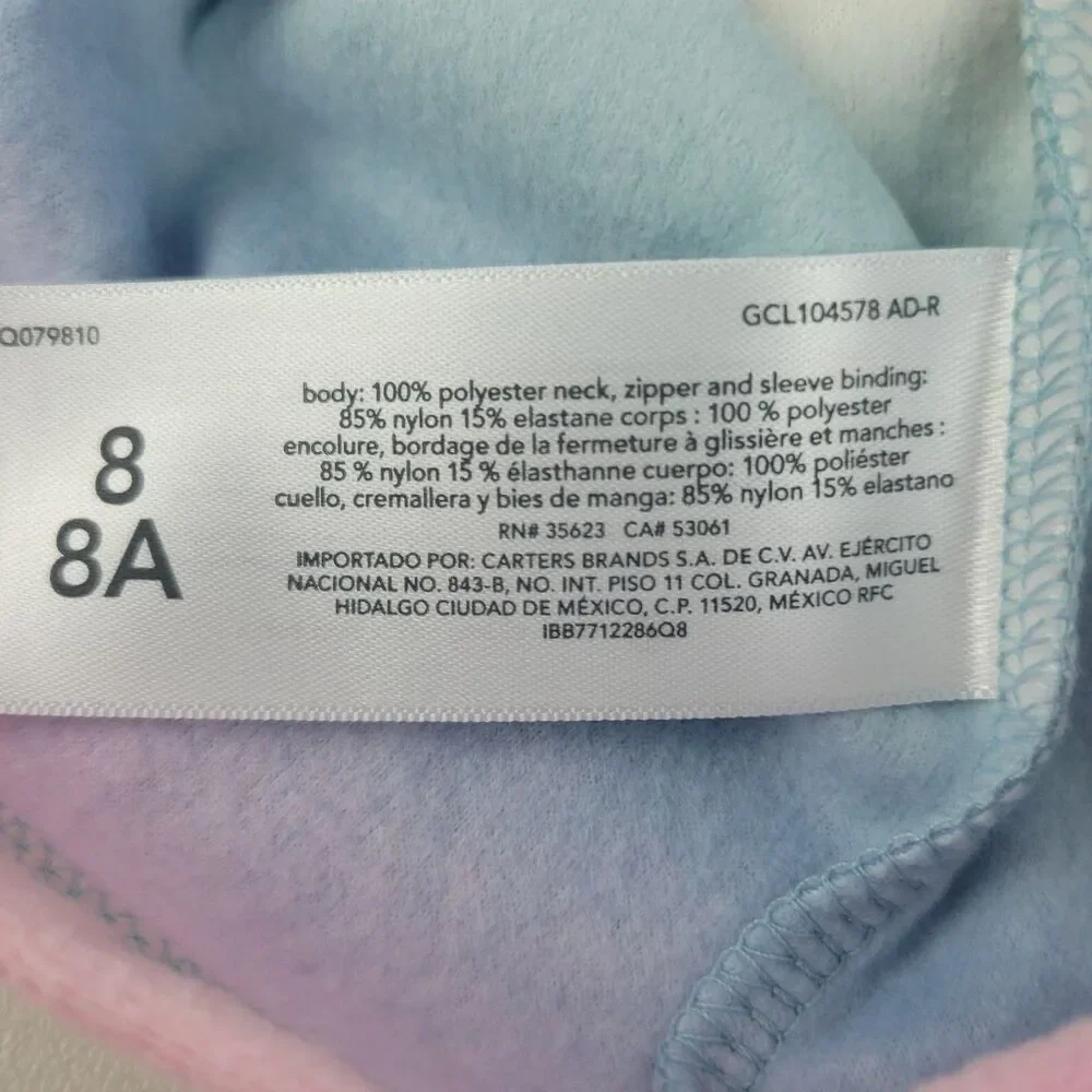 OshKosh B'Gosh Kids Girls 8 Colorful Stripes 100% Polyester Pullover Multi NWT